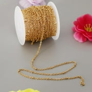 Stainless Steel Chain Bulk for Jewelry Making DIY Gold ball Bead Chain.